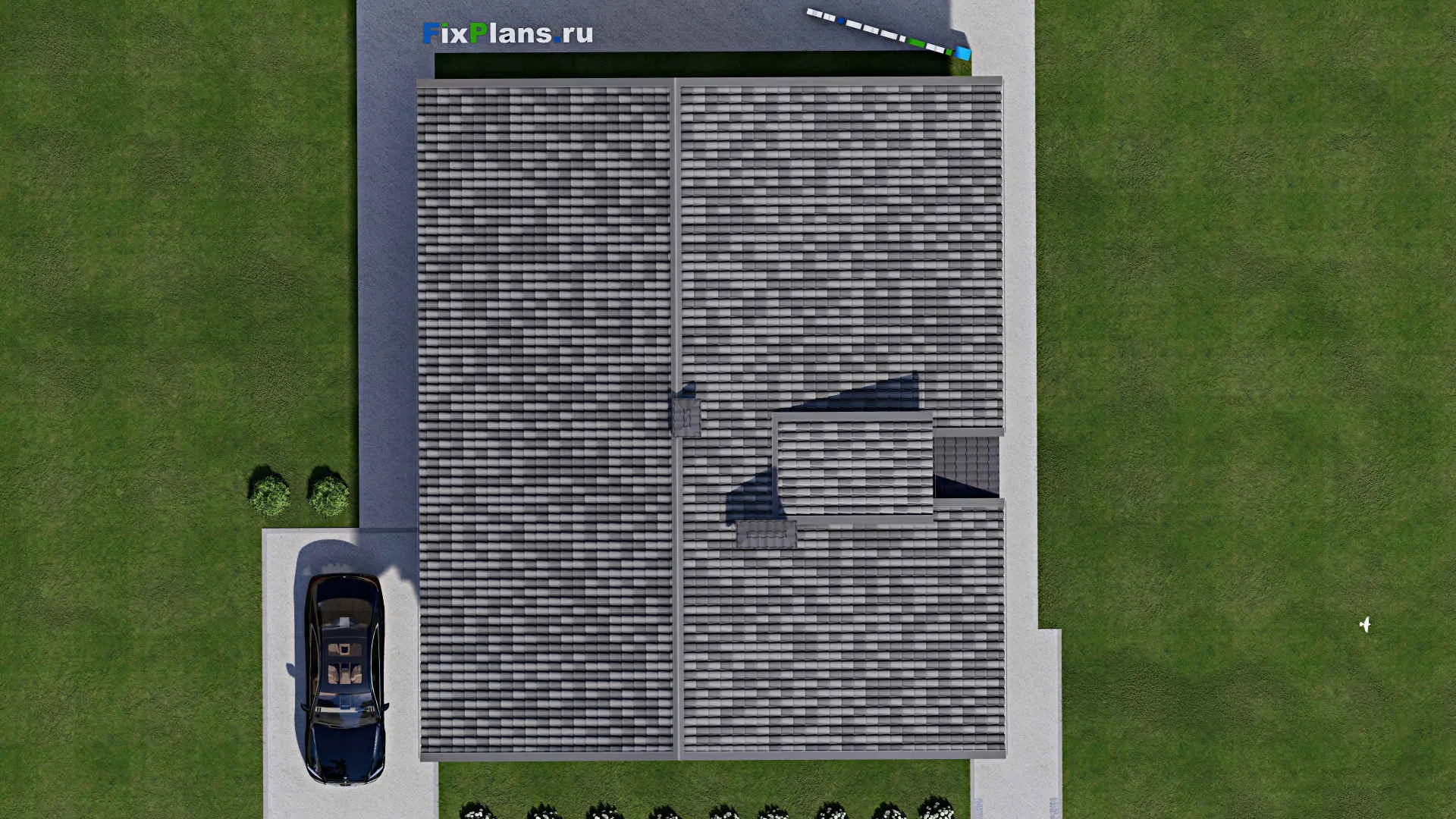 F-10268 - Проект дома с мансардой 13 на 15, площадью 270 м² с террасой и 3 спальнями