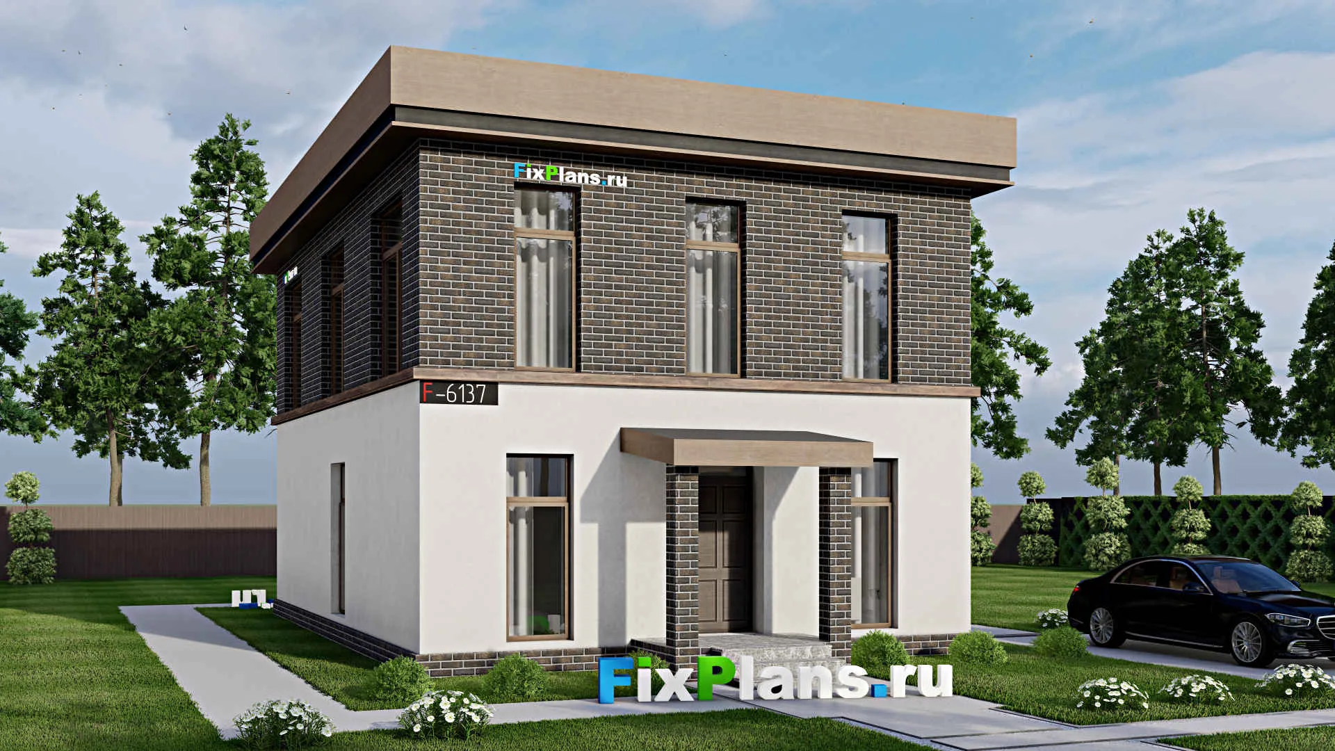 F-6137 - Проект двухэтажного дома 9 на 12, площадью 150 м² с 4 спальнями