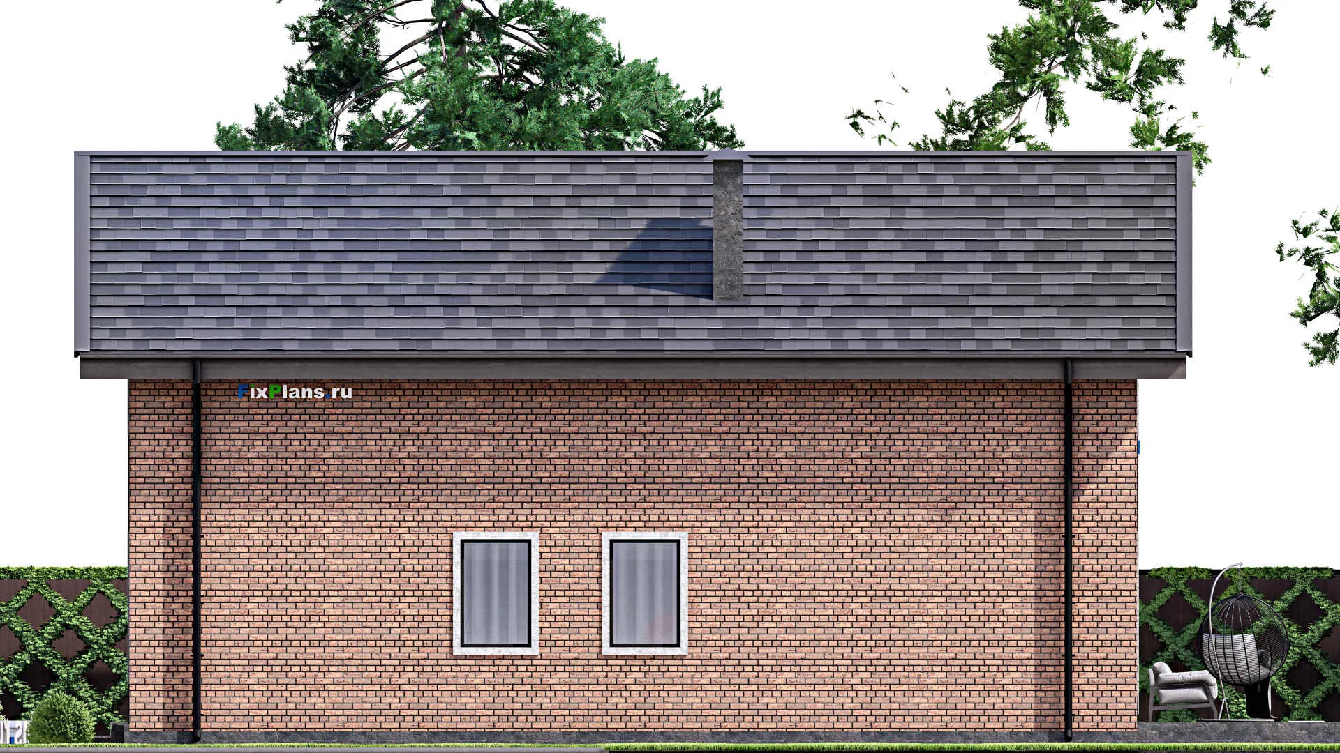 F-12977 - Проект дома с мансардой 10 на 17, площадью 220 м² с террасой и 5 спальнями