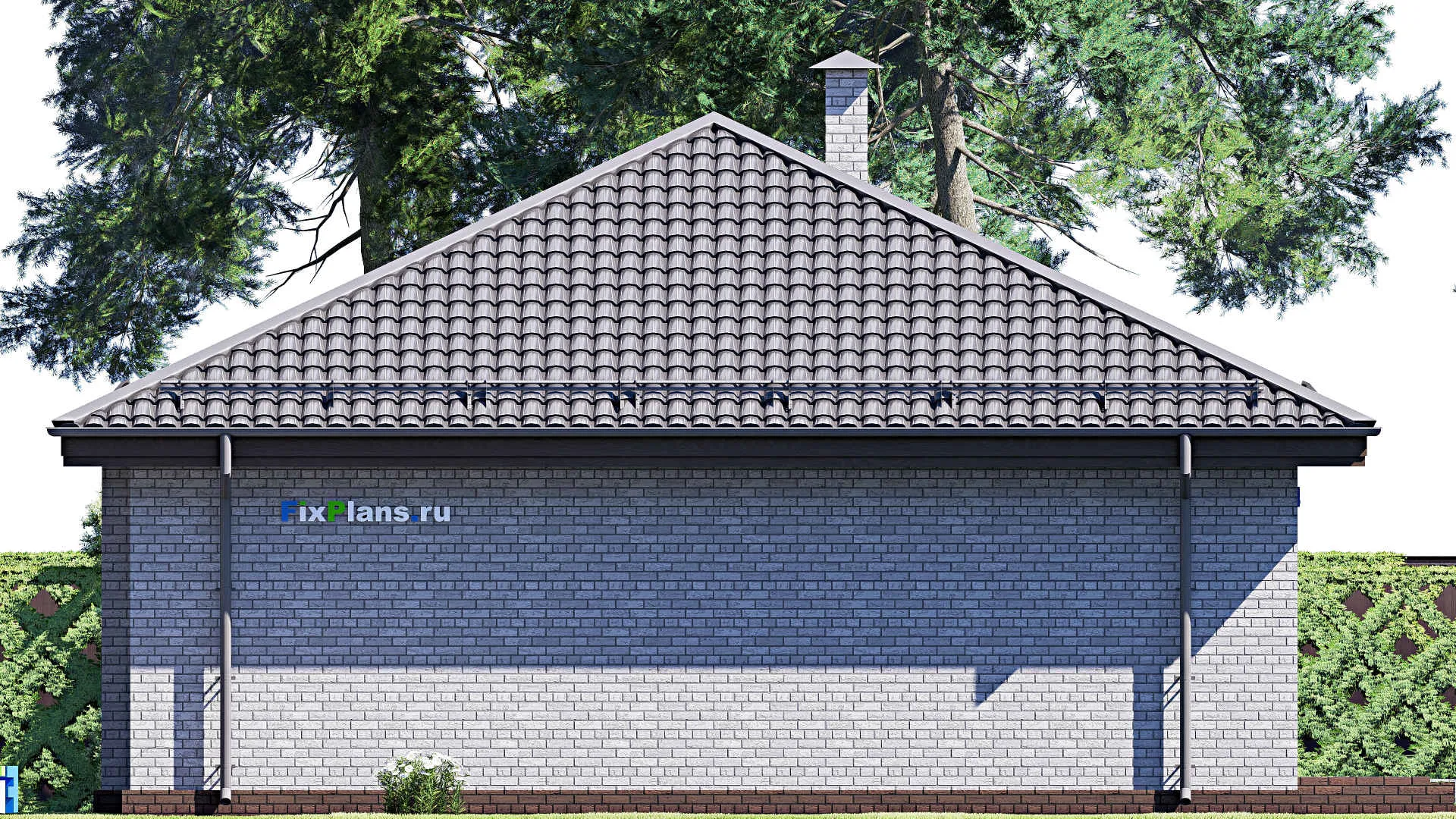 F-18305 - План одноэтажного дома 13 на 16, площадью 130 м² с 3 спальнями