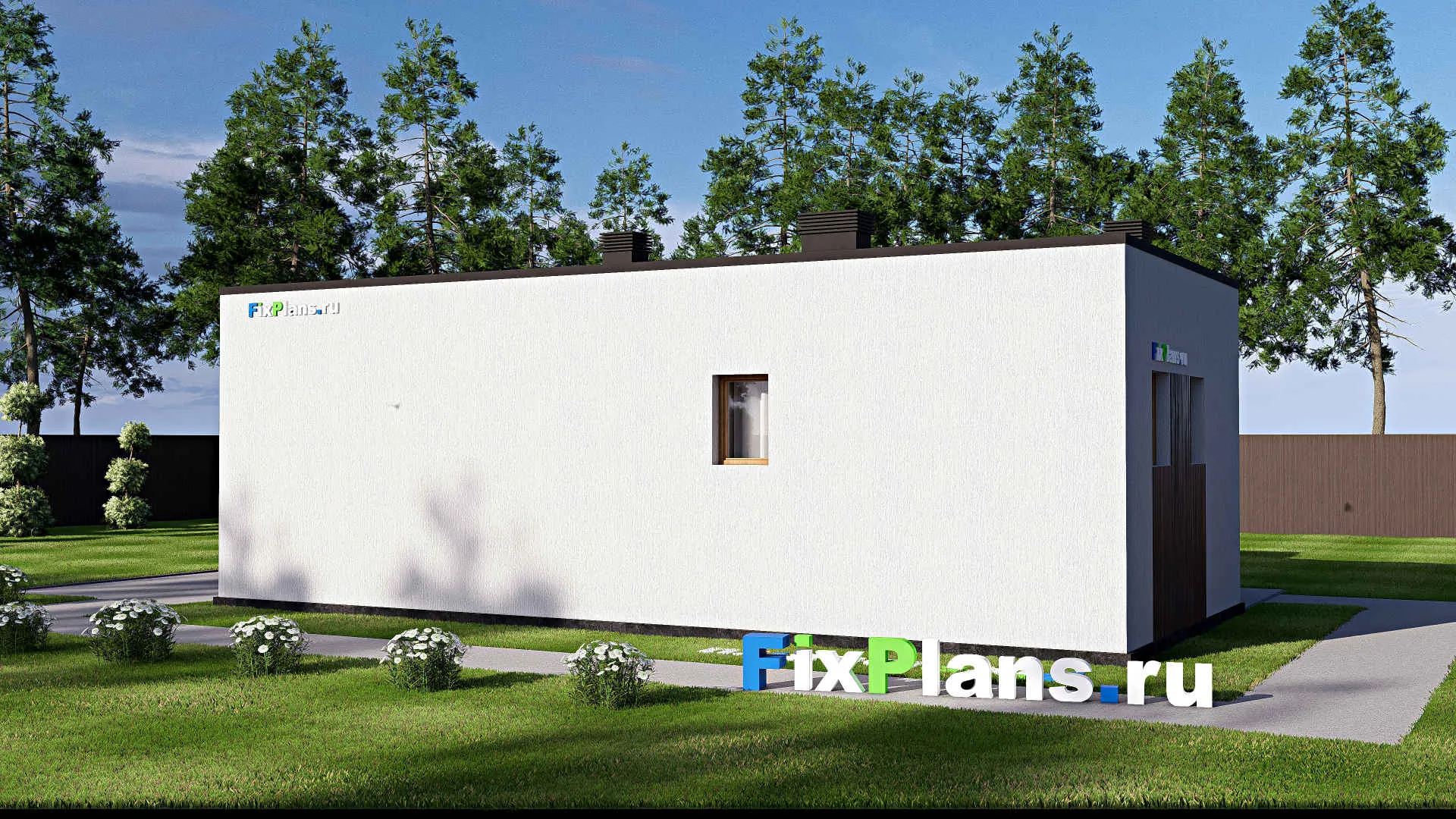 F-21491 - Проект бани 8 на 13, площадью 70 м² с комнатой отдыха и санузлом