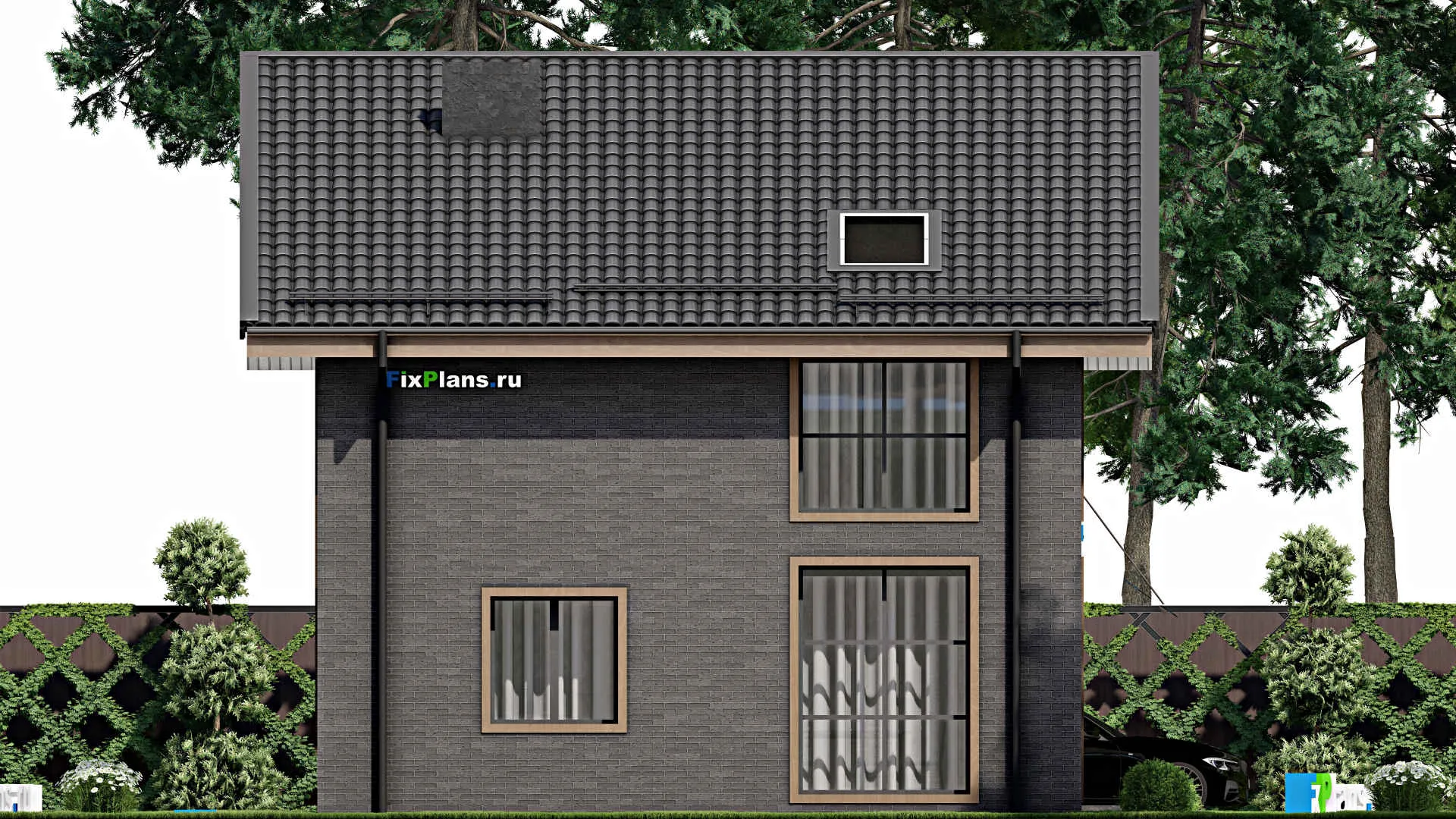 F-5363 - Планы дома с мансардой 9 на 12, площадью 130 м² с 2 спальнями
