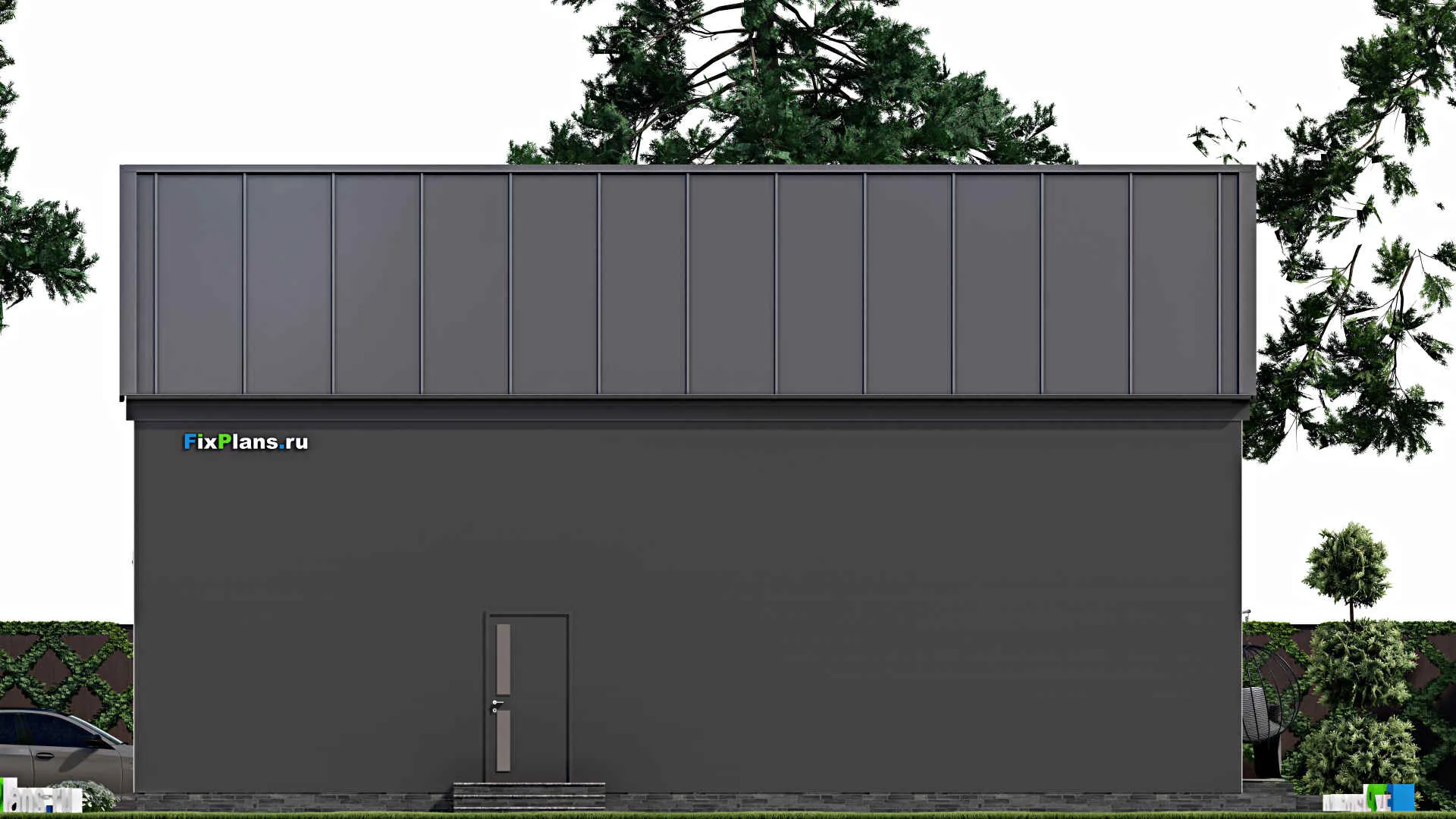 F-5651 - Проект дома с мансардой 9 на 15, площадью 160 м² с террасой и 2 спальнями