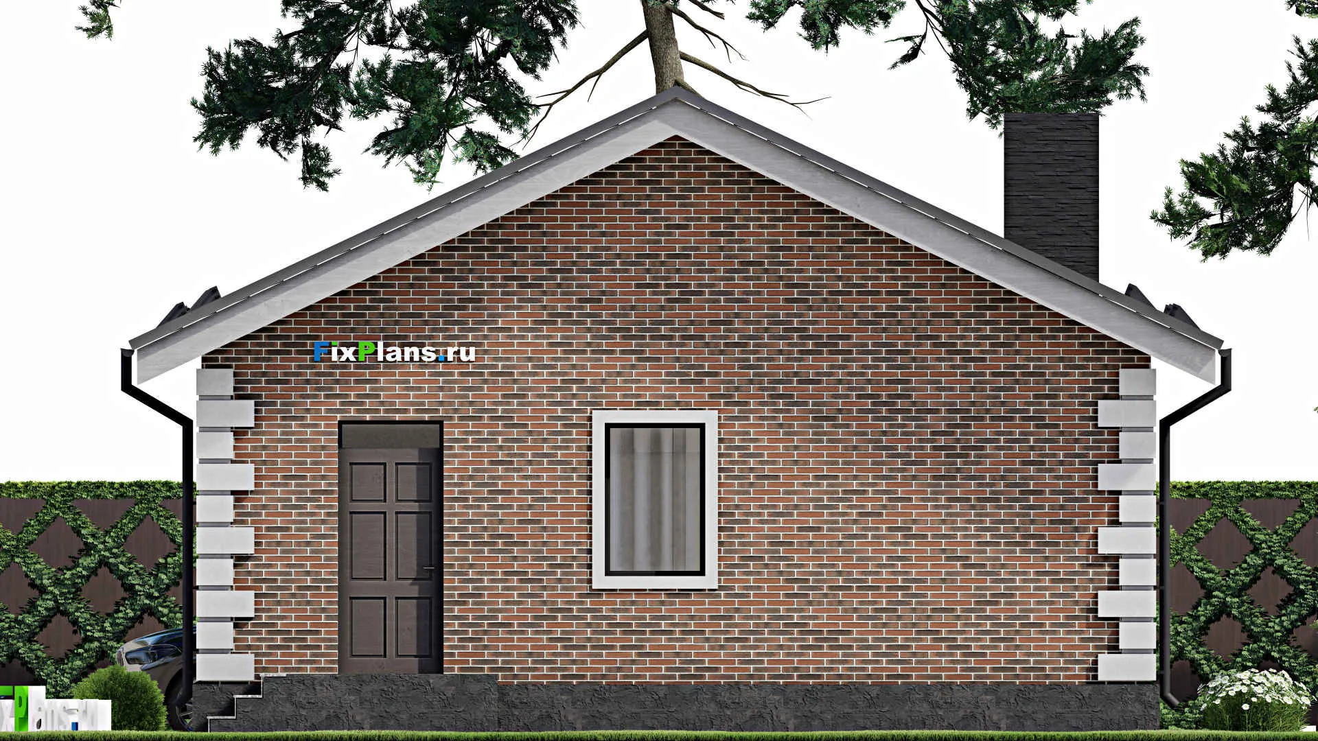 F-5147 - Проект одноэтажного дома 9 на 14, площадью 100 м² с 3 спальнями