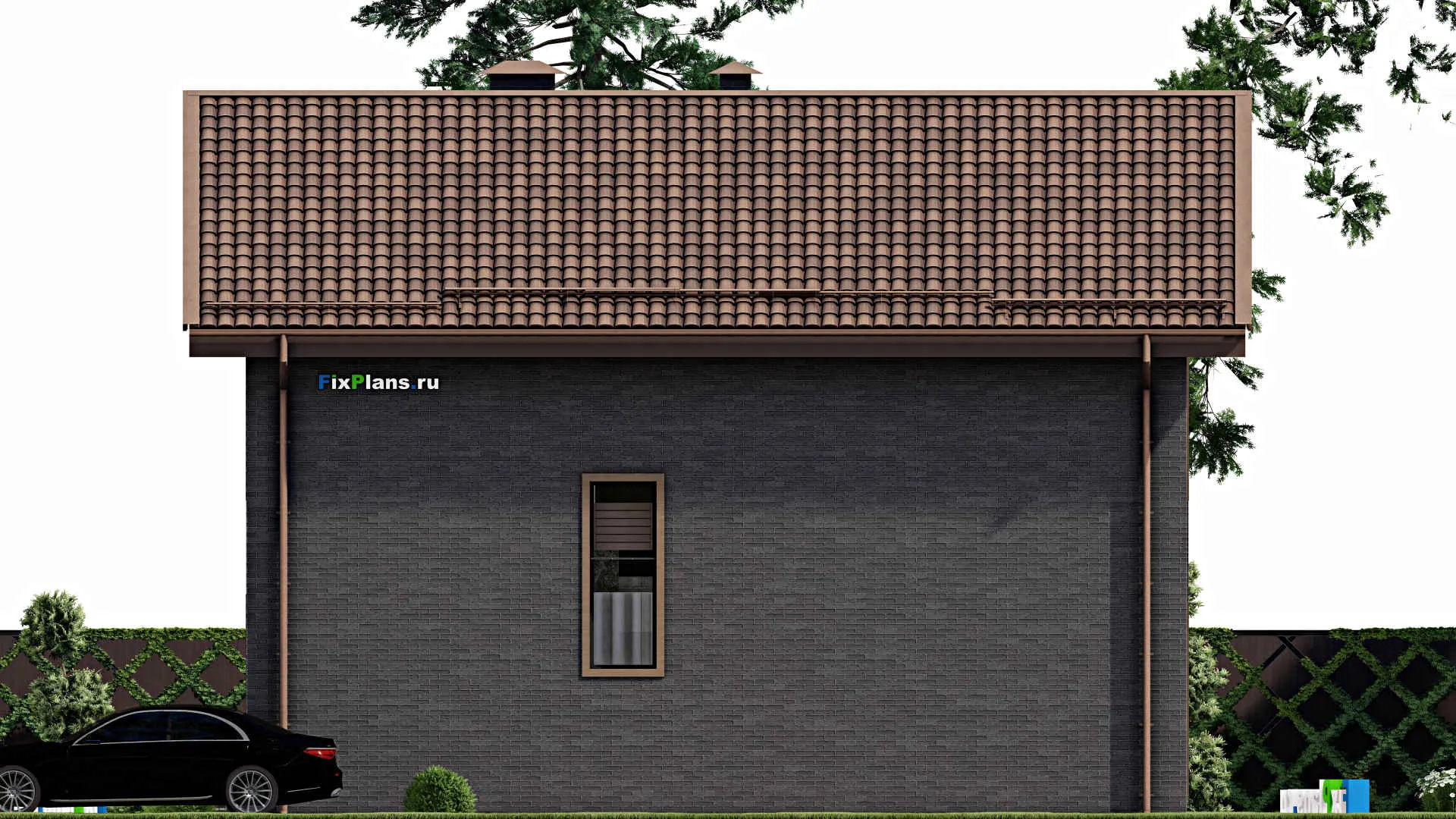 F-8423 - Проект двухэтажного дома 12 на 12, площадью 200 м² с террасой, балконом и 3 спальнями