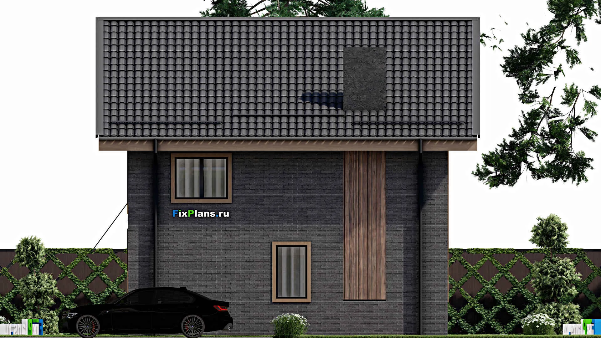 F-5363 - Планы дома с мансардой 9 на 12, площадью 130 м² с 2 спальнями