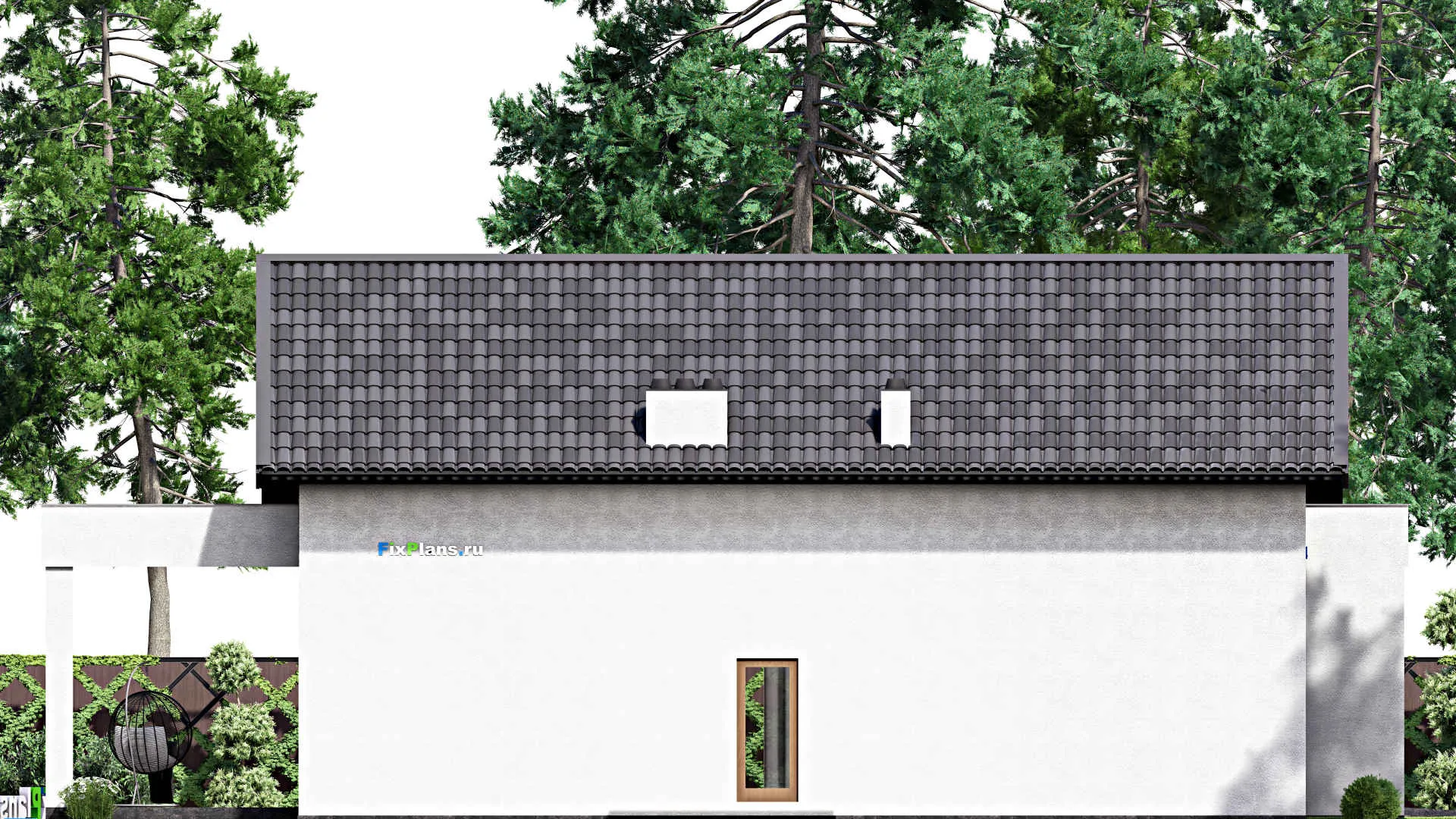 F-16352 - Проект дома с мансардой 17 на 20, площадью 260 м² с 4 спальнями