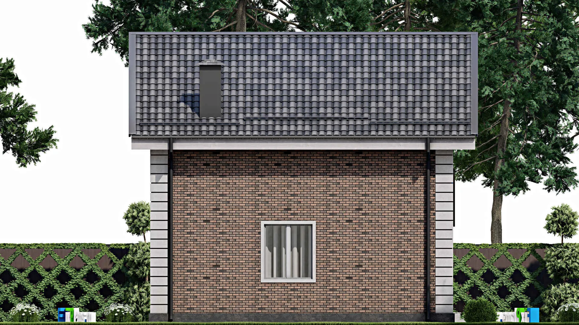 F-10664 - Проект дома с мансардой 10 на 14, площадью 120 м² с 3 спальнями