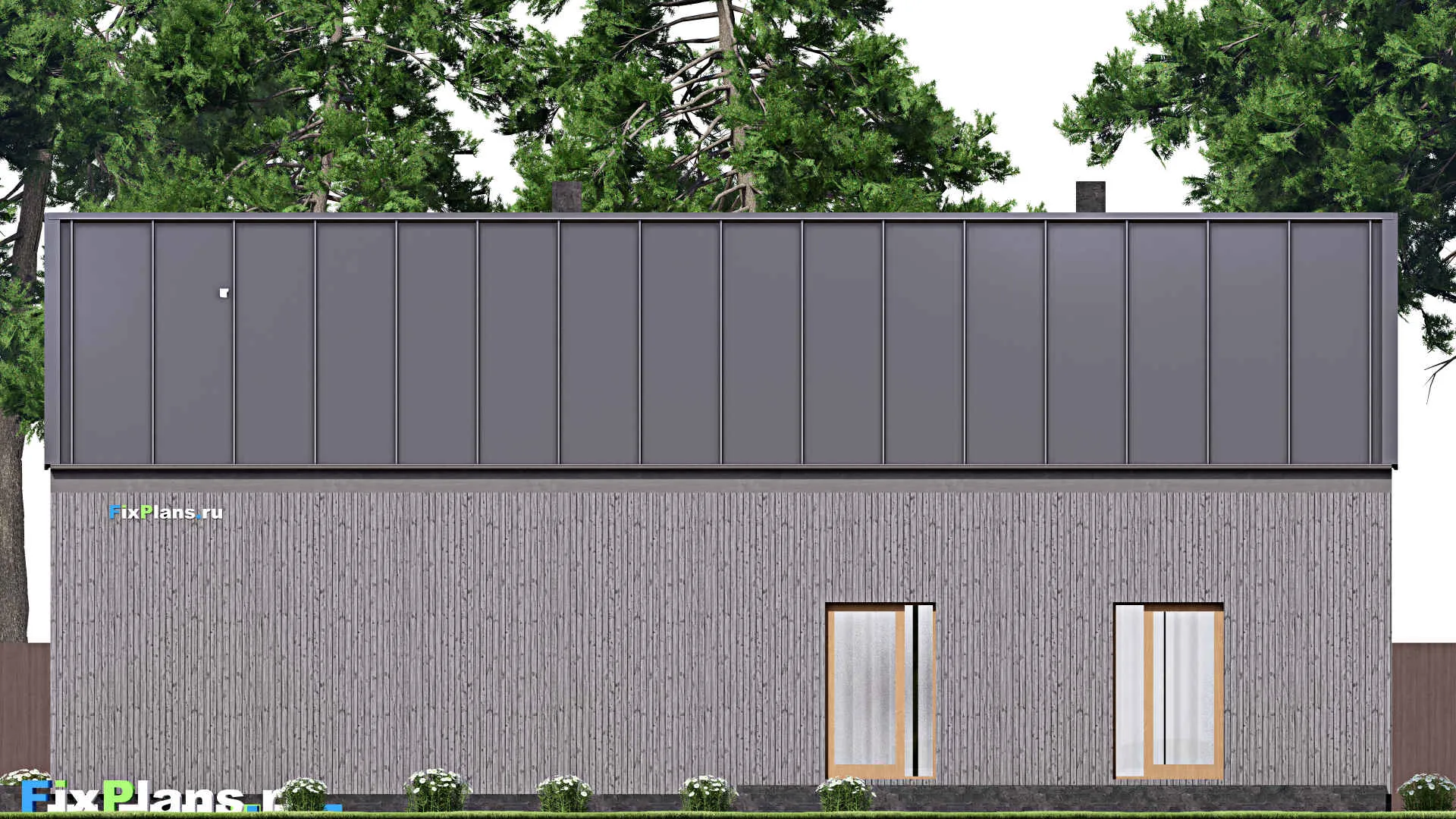 F-16550 - Планы дома с мансардой 13 на 19, площадью 250 м² с 3 спальнями