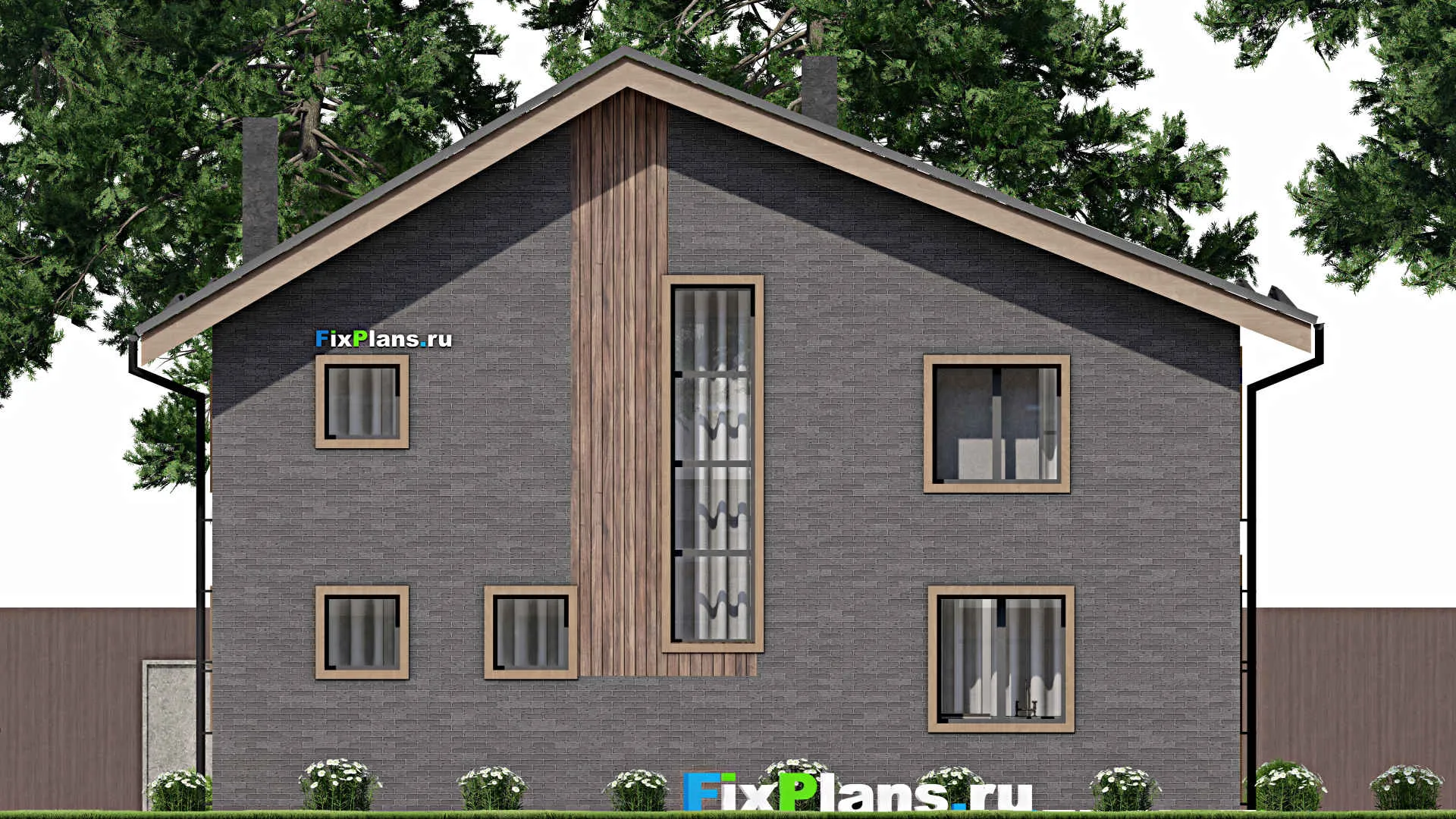 F-5363 - Планы дома с мансардой 9 на 12, площадью 130 м² с 2 спальнями