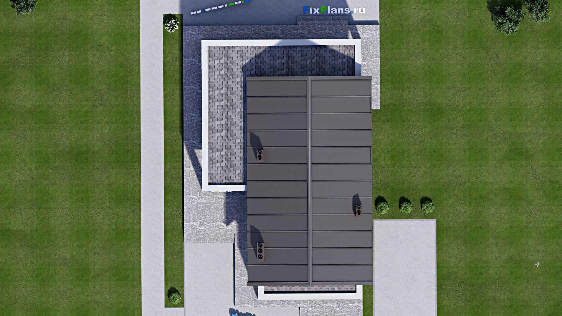 F-15965 - Проект дома с мансардой 13 на 19, площадью 250 м² с террасой и 3 спальнями